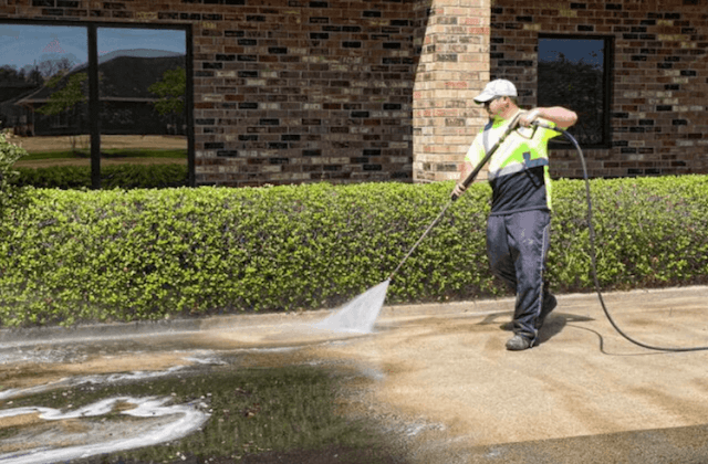 commercial concrete cleaning in newton